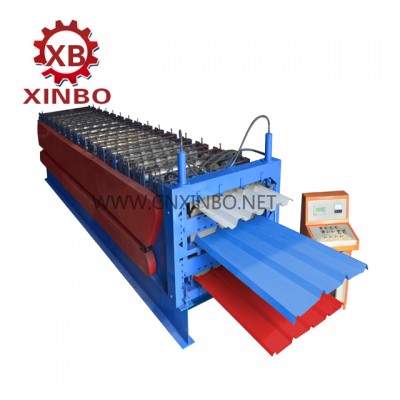 Trapezoidal Galvanized Corrugated Steel Roof Panel Roll Forming Machine metal roof sheet machine making