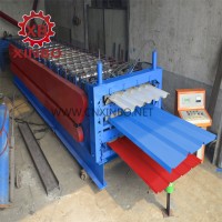 double three layers corrugated roof tile profile roll forming machine